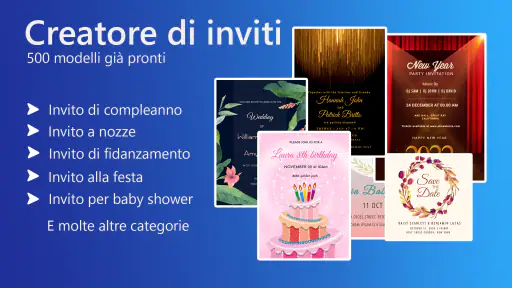 Crea Inviti Compleanno, festa screenshot