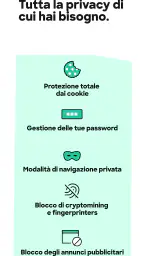 Firefox browser riservato screenshot