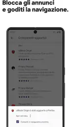 Firefox browser riservato screenshot