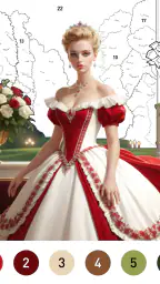 Gown Color by Number Book screenshot