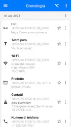Lettore QR code screenshot