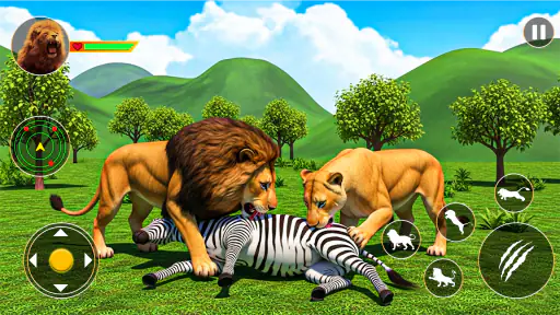 Lion Family Simulator 3D Games screenshot