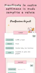 Menù settimanale e ricette screenshot