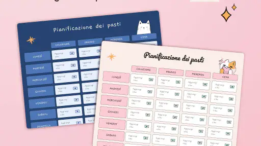Menù settimanale e ricette screenshot