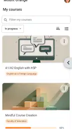Moodle screenshot