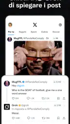 X (Precedentemente Twitter) screenshot