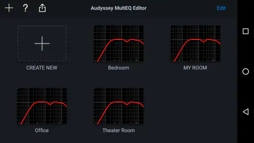 Audyssey MultEQ Editor app screenshot