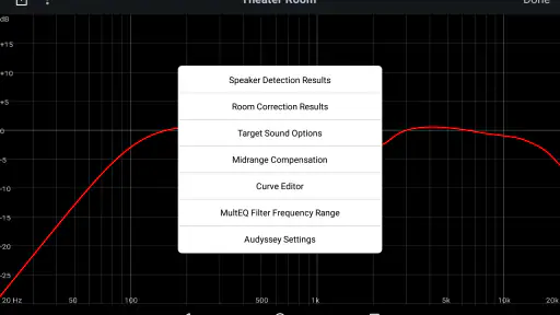 Audyssey MultEQ Editor app screenshot