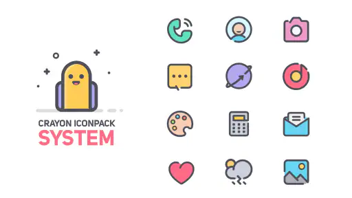 Crayon Icon Pack screenshot
