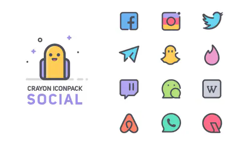 Crayon Icon Pack screenshot