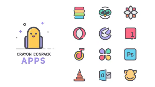 Crayon Icon Pack screenshot