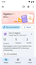 Google Classroom screenshot