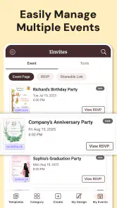 Invitation Maker & RSVP Cards screenshot