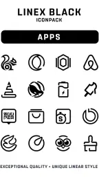 LineX Black Icon Pack screenshot