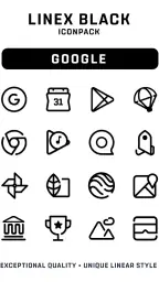 LineX Black Icon Pack screenshot