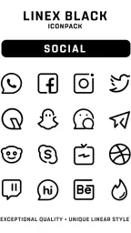 LineX Black Icon Pack screenshot