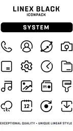 LineX Black Icon Pack screenshot