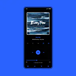 Luminous Black - Poweramp Skin screenshot