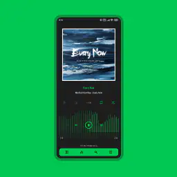 Luminous Black - Poweramp Skin screenshot