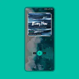 Luminous Black - Poweramp Skin screenshot