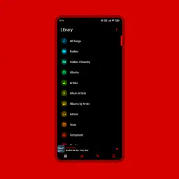Luminous Black - Poweramp Skin screenshot