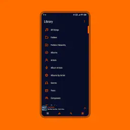 Luminous Black - Poweramp Skin screenshot