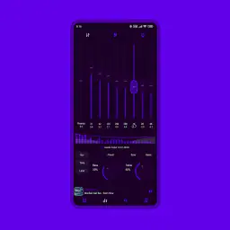 Luminous Black - Poweramp Skin screenshot