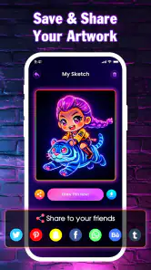 Magic Doodle: Neon Drawing screenshot