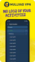 Mullvad VPN screenshot