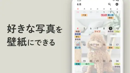 Myカレンダー - 写真を壁紙にできるスケジュール帳・予定表 screenshot