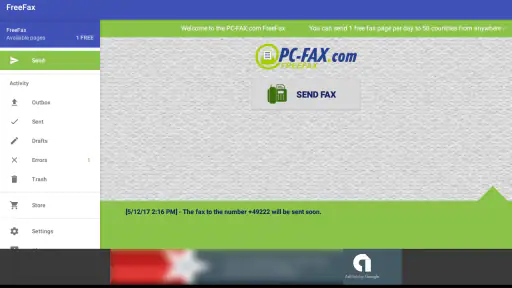 PC-FAX.com FreeFax screenshot