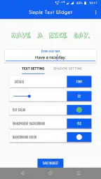 Simple text widget screenshot