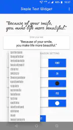 Simple text widget screenshot