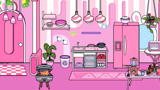 Tizi Town - ピンクのホーム デコレーション screenshot
