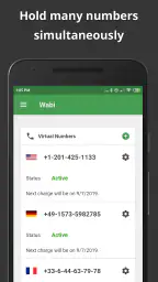 Wabi - Virtual Phone Number screenshot