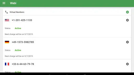 Wabi - Virtual Phone Number screenshot