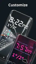 Weather Night Dock with clock screenshot