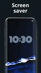 Weather Night Dock with clock screenshot