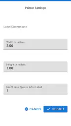 Weighing Scale Barcoding app screenshot