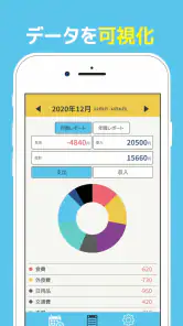 かわいいお小遣い帳 - シンプル家計簿 screenshot