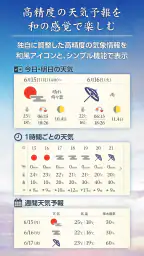 そらこよみ／天気予報+暦　和風デザインの天気アプリ screenshot