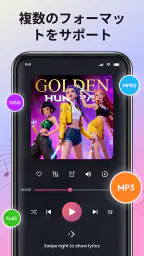 オフライン音楽プレーヤーで曲を再生 screenshot