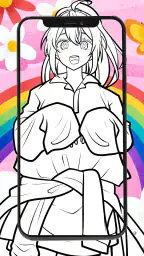カラフル ピーチ  塗り絵 screenshot