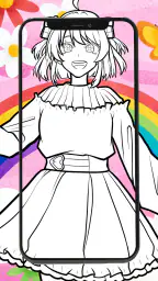 カラフル ピーチ  塗り絵 screenshot