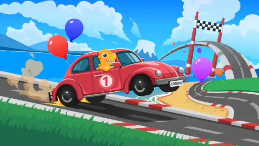 ディノソープログラミング3 - 子供向け知育レースゲーム screenshot
