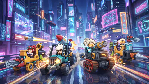 バトルカー：作って戦え screenshot
