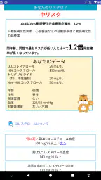 動脈硬化性疾患発症予測アプリ　これりすくん screenshot