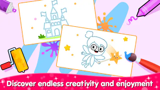 女の子のためのぬりえと絵を描く screenshot