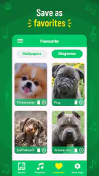 犬の鳴き声の着信音の壁紙 screenshot