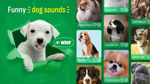 犬の鳴き声の着信音の壁紙 screenshot